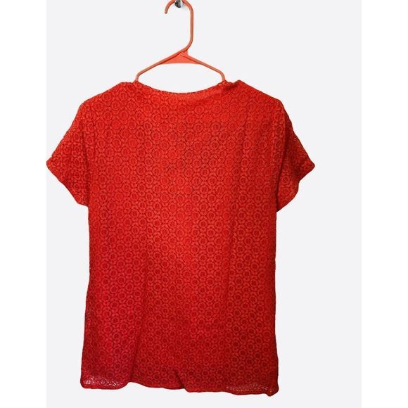 NWT Michael Michael Kors Women's Grommet Lace Up Short Sleeve Top Small/Large - Picture 8 of 8